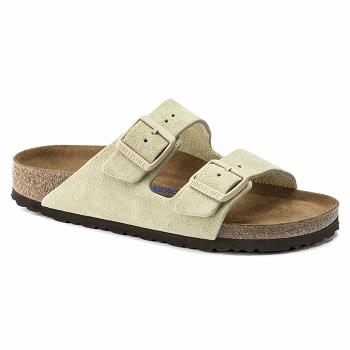 Arizona Birkenstock Soft Footbed Semisove Kozene Damske Žlté | SK 38QMA